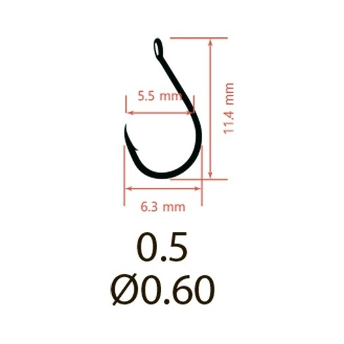 Крючок Одинарный Saikyo KH-10026 Chinu Ring №0.5 10 шт BN   KH-10026BN0.5-10 — крупный план
	                                    2