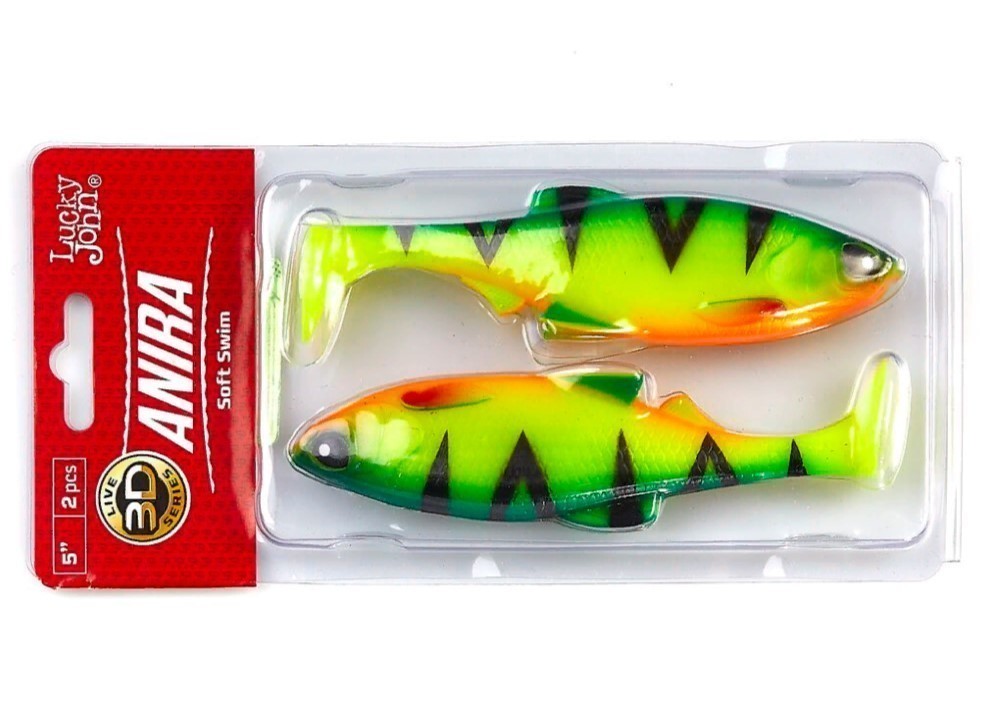 Силиконовая приманка Lucky John Anira Soft Swim 5.0in 127 мм 2 шт A01 3D Series  140414-A01 — крупный план
	                                    2
