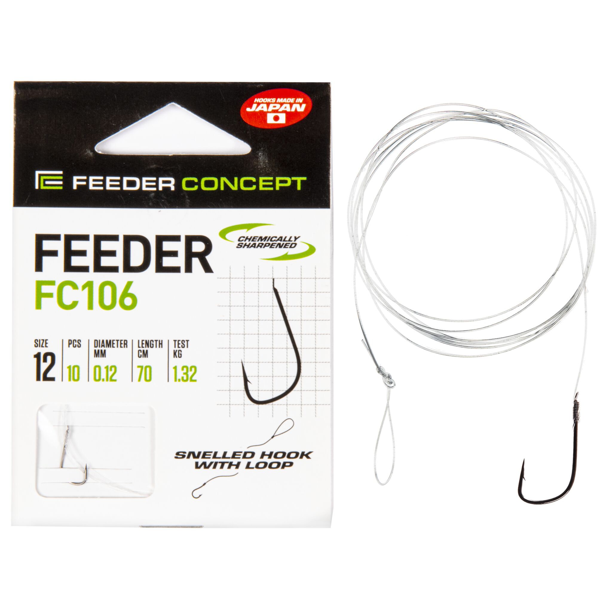 Поводок Feeder Concept Feeder FC106 70 см 1,32 кг  0,12 мм  10 шт   FC106-012-012 — характеристики,
	                                    особенности конструкции