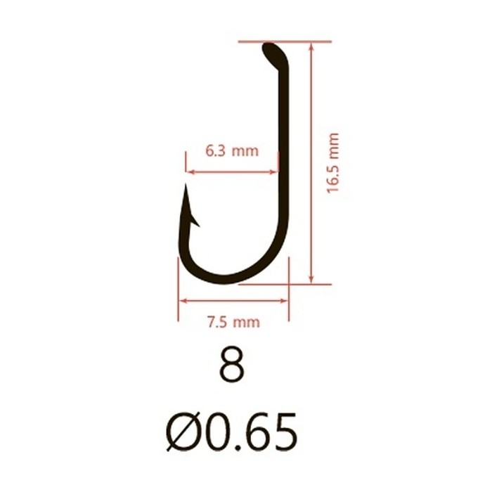 Крючок Одинарный Saikyo KH-71451 Dry Fly №8 20 шт BR   71451SFDBR8-20 — крупный план
	                                    2