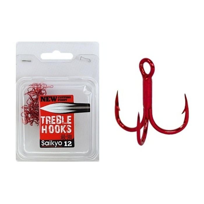 Крючок Тройной Saikyo 6063 1X-CP №12 50 шт R   6063-1X-CP -12-50 — характеристики,  особенности конструкции