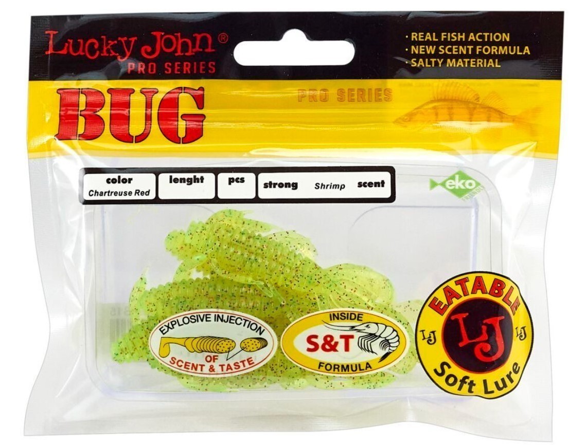 Силиконовая приманка Lucky John Bug 2.5in 64 мм 7 шт S15   140169-S15 — крупный план
	                                    2