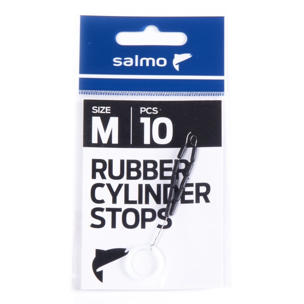 Стопор Salmo Rubber Cylinder Stops №M 10 шт    S902-002M — крупный план
	                                    1