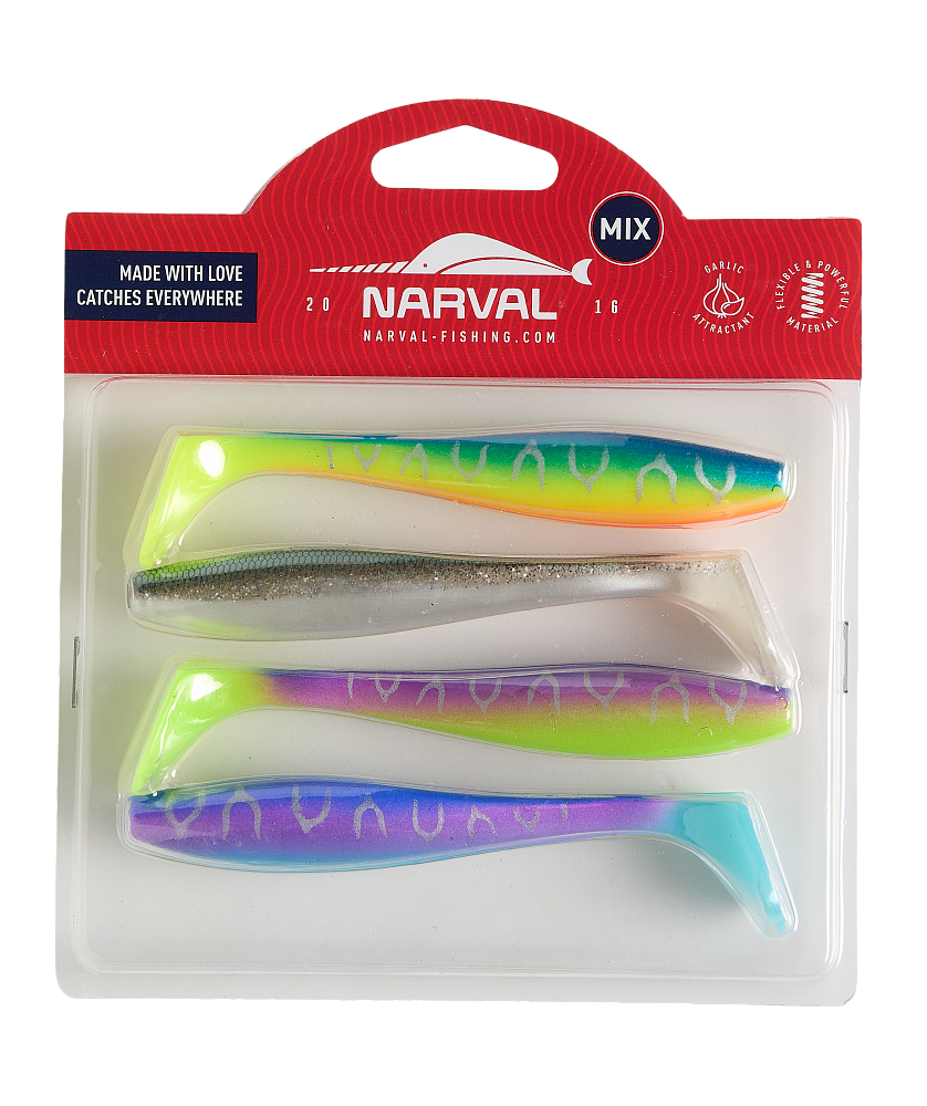 Силиконовая приманка Narval Choppy Tail 12 120 мм 4 шт M07   NVCT12M07 — характеристики,  особенности конструкции