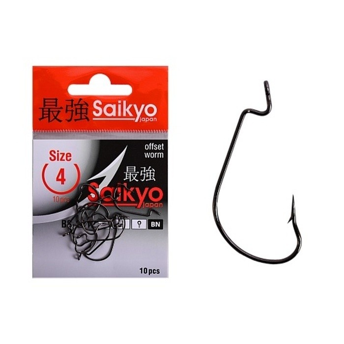 Крючок Офсетный Saikyo BS-2312 №4 10 шт BN   BS-2312BN4-10 — характеристики,  особенности конструкции