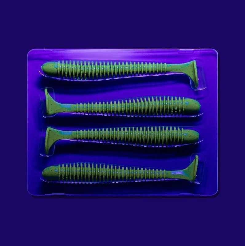 Силиконовая приманка CF Company Vibro Worm 5 125 мм 4 шт 14   80-120-14-6 — крупный план
	                                    1