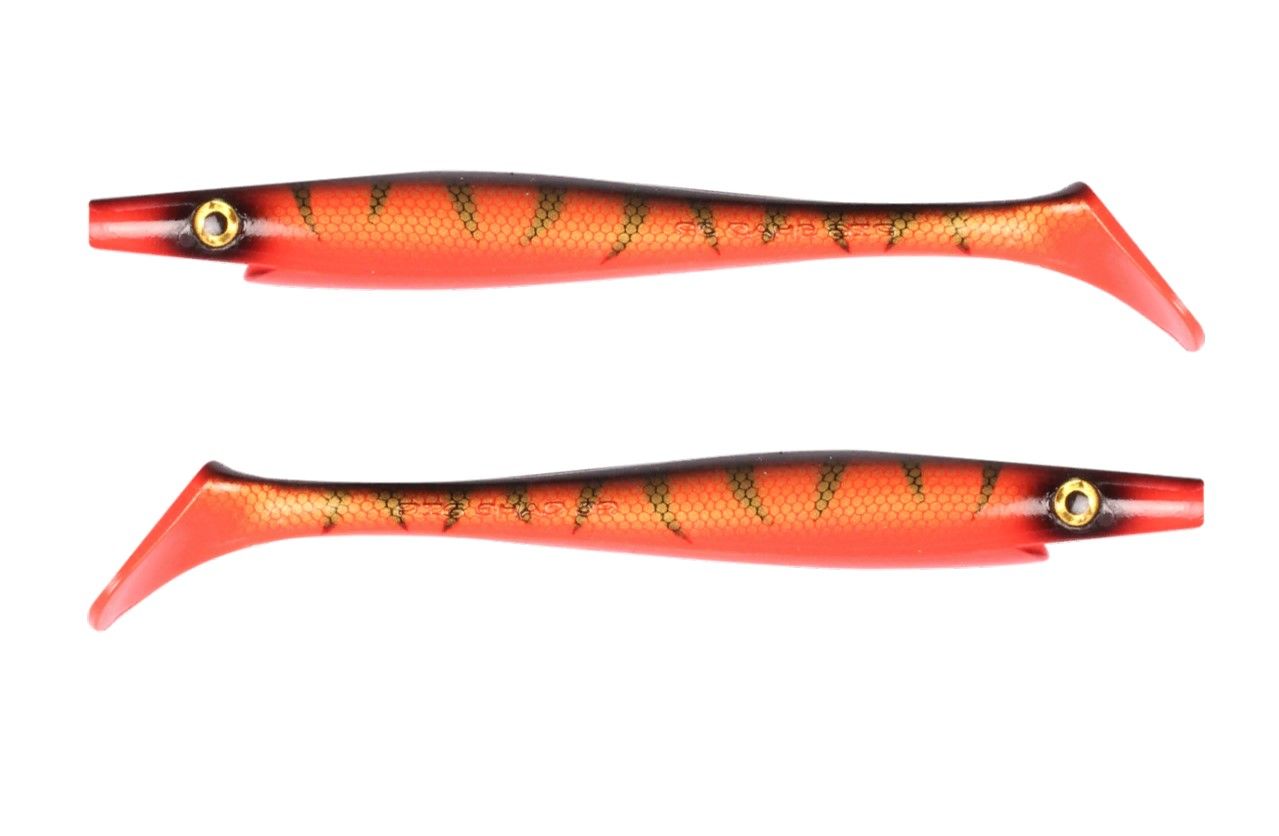 Силиконовая приманка Strike Pro Pig Shad Jr 200 мм 2 шт Red Tiger   SP-172C#141 — крупный план
	                                    1