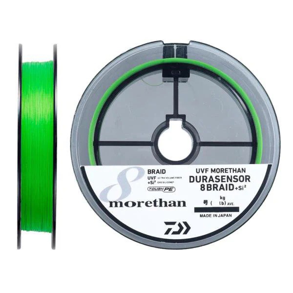 Плетеный шнур Daiwa UVF Morethan Durasensor X8 Braid +SI2 200 м  PE # 0,8 — крупный план
	                                    1