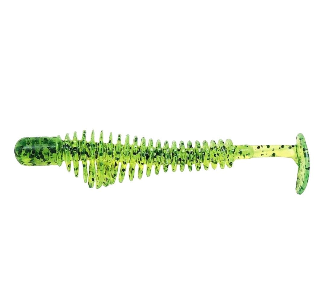 Силиконовая приманка B Fish&Tackle Pulse-R Paddle Tail 2.45 62 мм 8 шт Chartreuse Pepper   BFTC245PR-116 — характеристики,
	                                    особенности конструкции