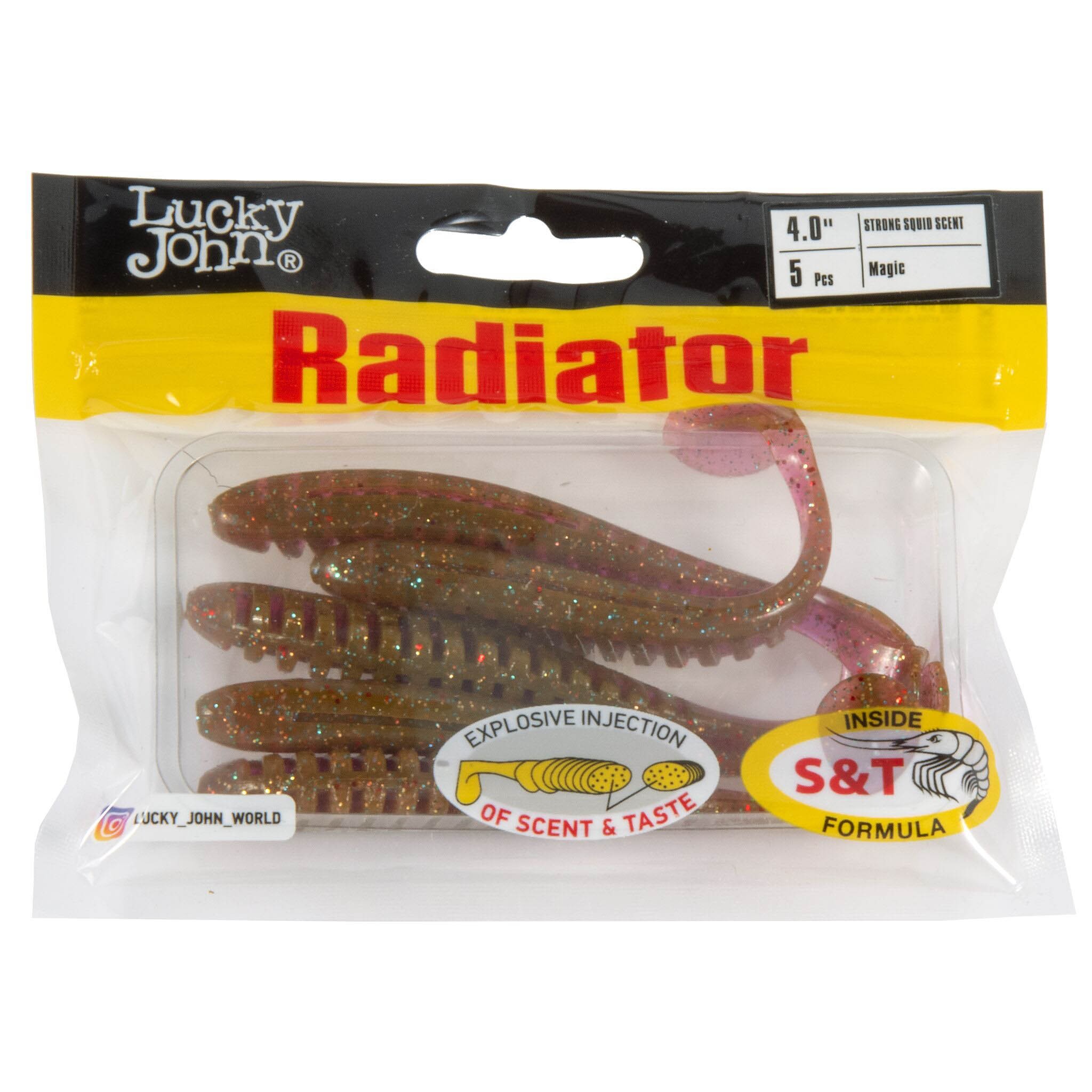 Силиконовая приманка Lucky John Radiator 4.0in 100 мм 5 шт S14 Pro Series  140210-S14 — крупный план
	                                    2