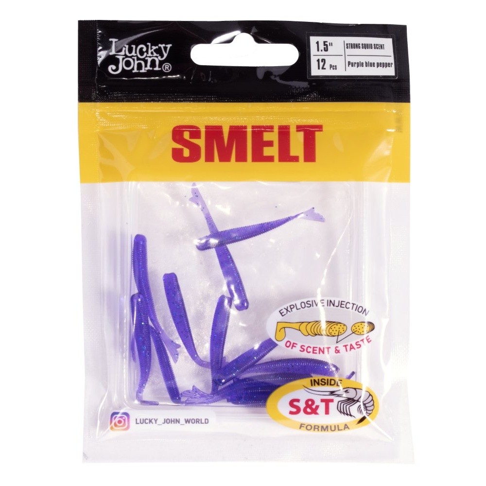 Силиконовая приманка Lucky John Smelt 1.5in 38 мм 12 шт S66 Pro Series  140225-S66 — крупный план
	                                    2