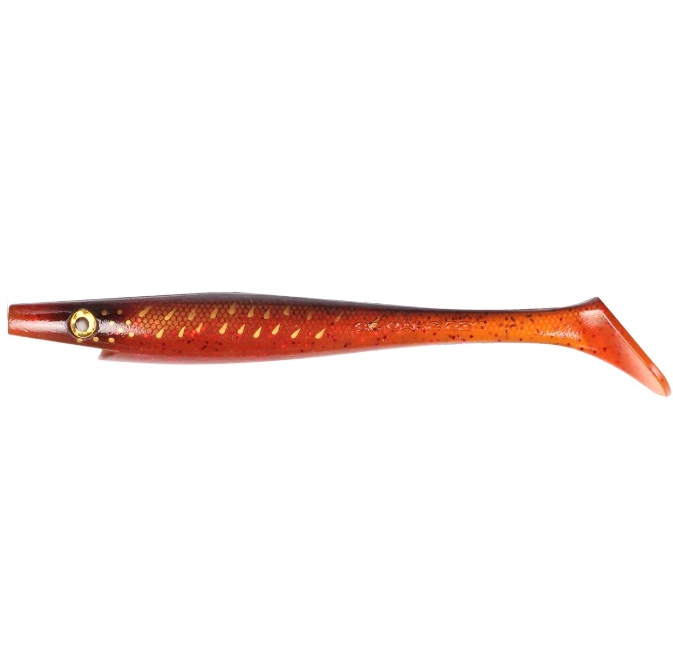 Силиконовая приманка Strike Pro Pig Shad Tournament 180 мм 2 шт Red Motoroil Pike UV   SP-172M#143 — характеристики,
	                                    особенности конструкции