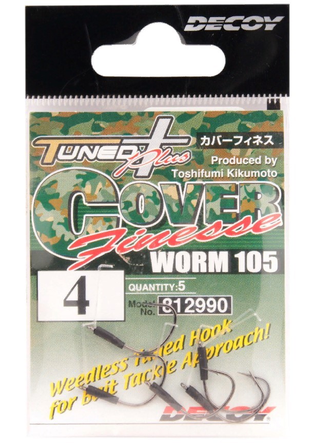 Крючок Одинарный Decoy Cover Finesse Worm 105 №4 5 шт — крупный план
	                                    1