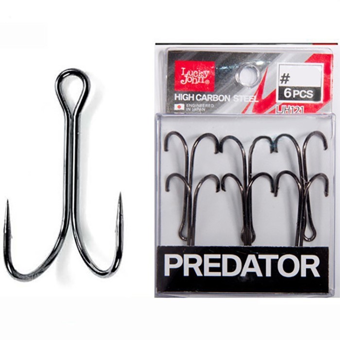 Крючок Двойной Lucky John Predator LJH121 №6 8 шт NSB   LJH121-006 — характеристики,
	                                    особенности конструкции