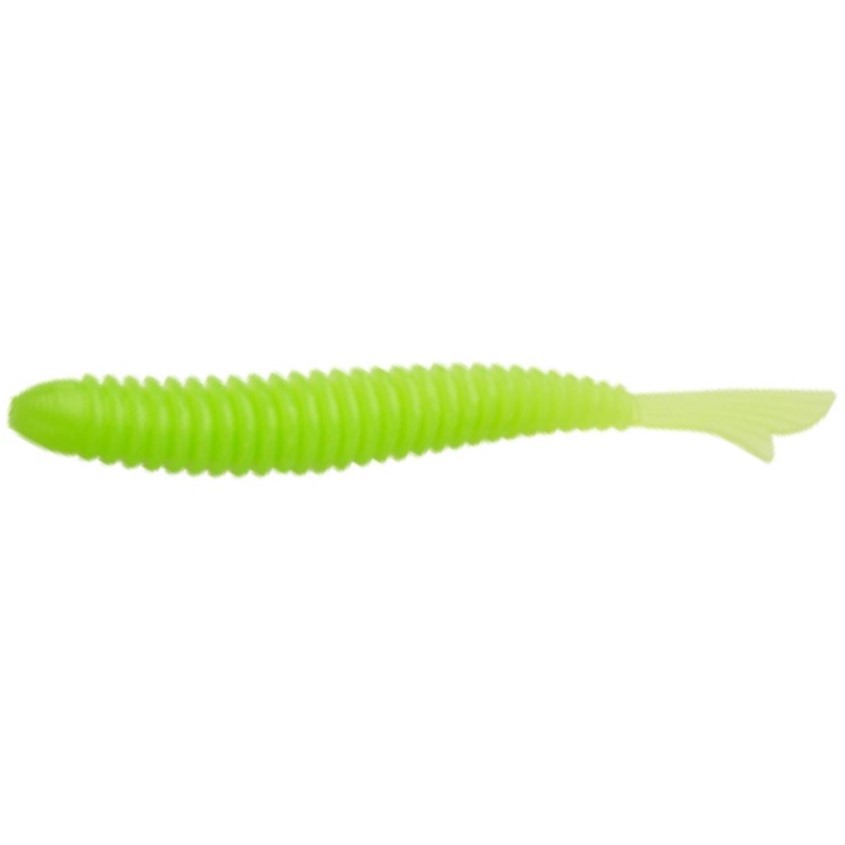 Силиконовая приманка Bait Breath U30 Fish Tail Ringer 3.5 89 мм 7 шт S813 Glow Lime Chart — характеристики,  особенности конструкции