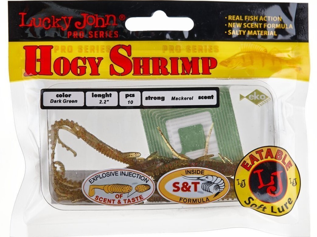 Силиконовая приманка Lucky John Hogy Shrimp 2.2in 56 мм 10 шт SB05 Pro Series  140163-SB05 — крупный план
	                                    2
