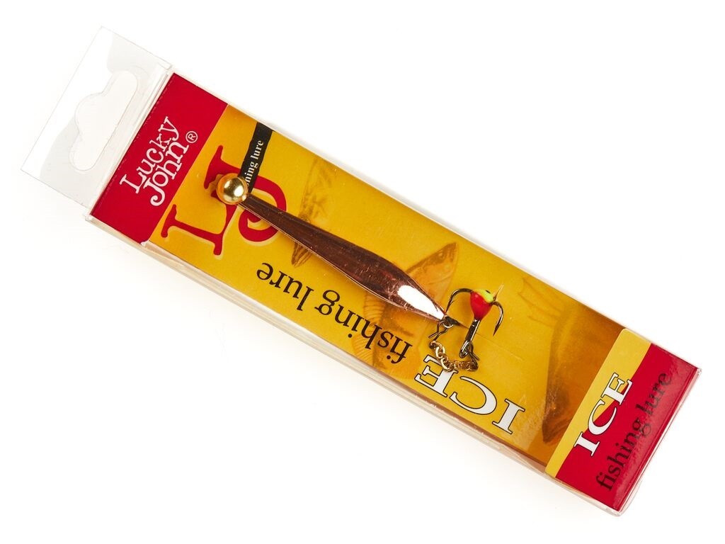 Зимняя Блесна Lucky John Double Blade 6 гр 55 мм CS С цепочкой и тройником  LJDD55-CS — крупный план
	                                    3