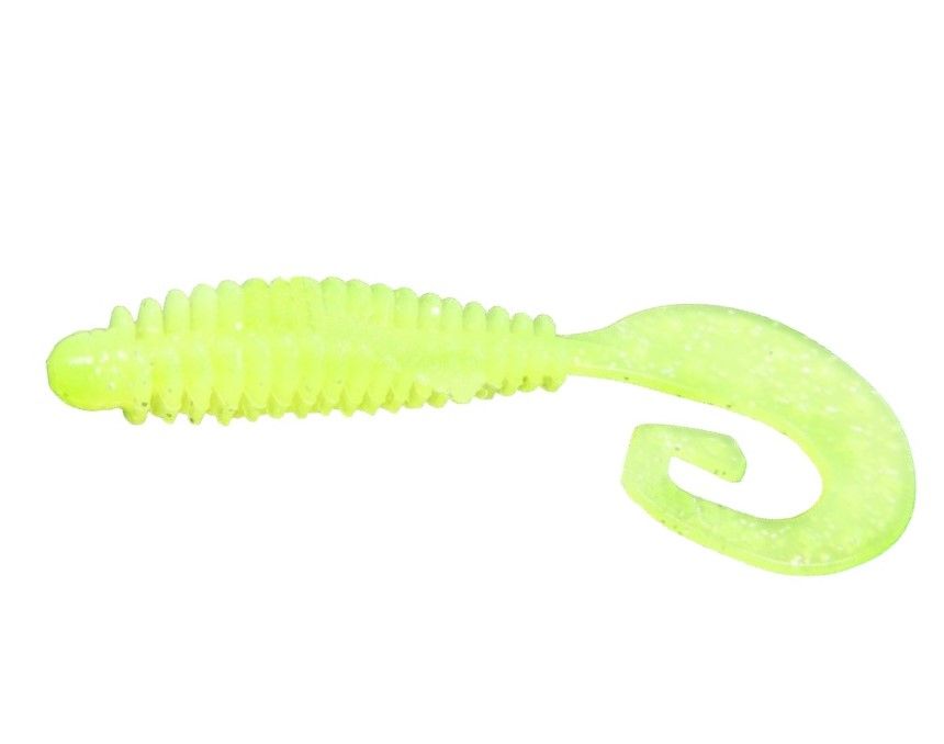 Силиконовая приманка Reins G-Tail Grub 3 75 мм 12 шт 129-Glow Chart Silver   GTG3-129 — характеристики,
	                                    особенности конструкции