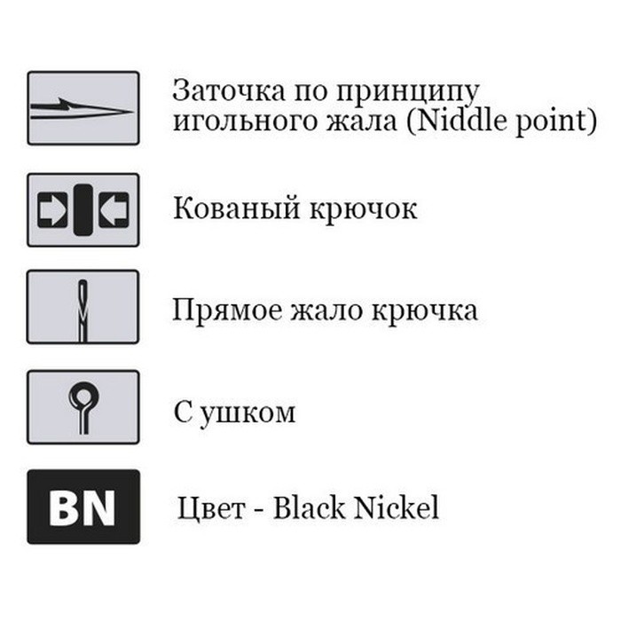 Крючок Офсетный Saikyo BS-2315 №1 10 шт BN   BS-2315BN1-10 — крупный план
	                                    3