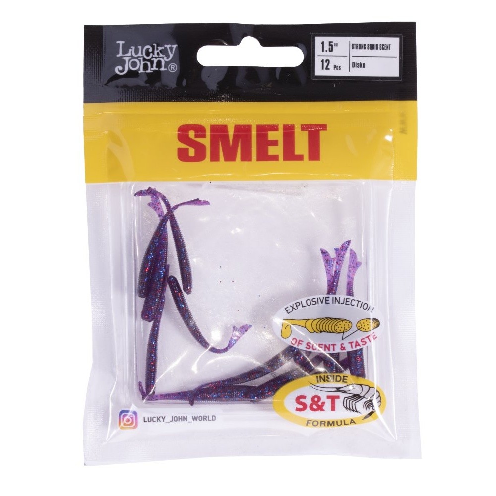 Силиконовая приманка Lucky John Smelt 1.5in 38 мм 12 шт S63 Pro Series  140225-S63 — крупный план
	                                    2