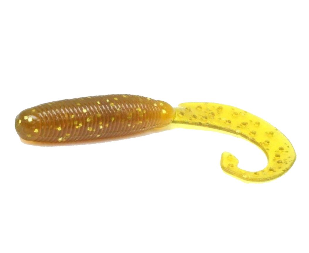 Силиконовая приманка Reins Fat G-Tail Grub 4 101 мм 10 шт 430-Motor Oil Gold FLK   FGTG4-430 — характеристики,
	                                    особенности конструкции