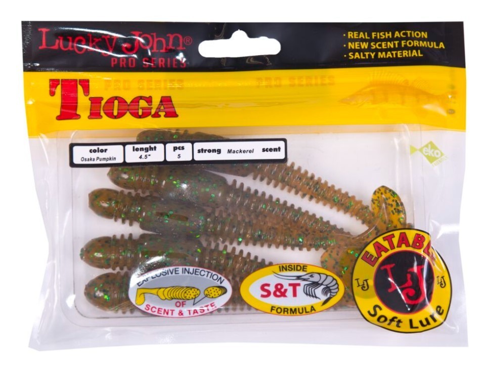 Силиконовая приманка Lucky John Tioga 4.5in 114 мм 5 шт PA19 Pro Series  140185-PA19 — крупный план
	                                    2