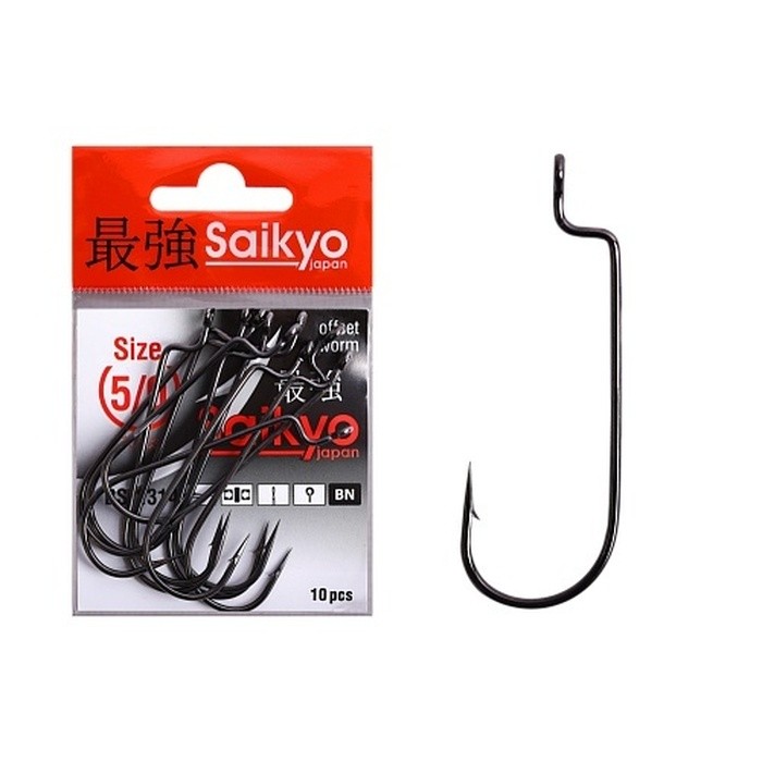 Крючок Офсетный Saikyo BS-2314 №5/0 10 шт BN   BS-2314BN5/0-10 — характеристики,  особенности конструкции