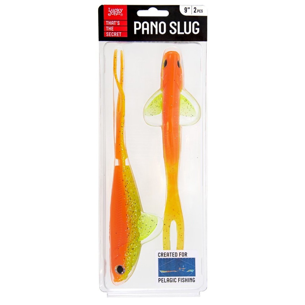 Силиконовая приманка Lucky John Pano Slug 9.0in 228 мм 2 шт Z12 3D Series  140444-Z12 — крупный план
	                                    2