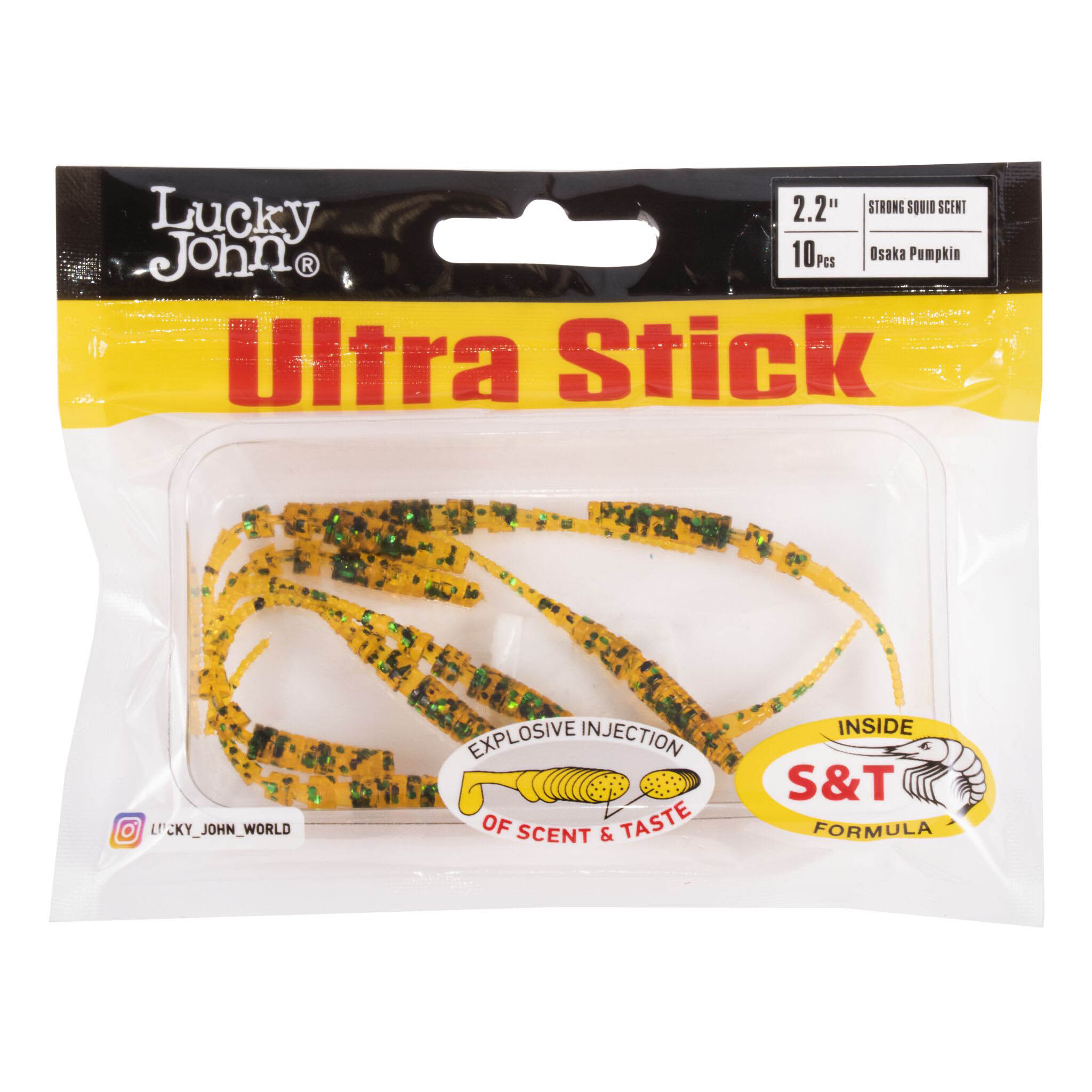 Силиконовая приманка Lucky John Ultra Stick 2,2in 56 мм 10 шт PA19 Pro Series  140200-PA19 — крупный план
	                                    2