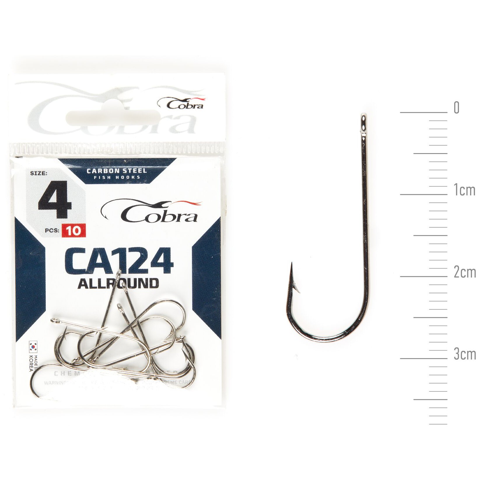 Крючок Одинарный Cobra Allround Round CA124 №4 10 шт    CA124-004 — характеристики,
	                                    особенности конструкции