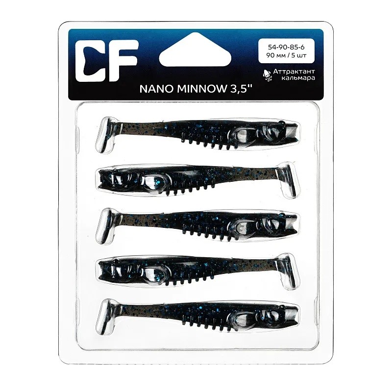 Силиконовая приманка CF Company Nano Minnow 3.5 90 мм 5 шт 85   54-90-85-6 — крупный план
	                                    1