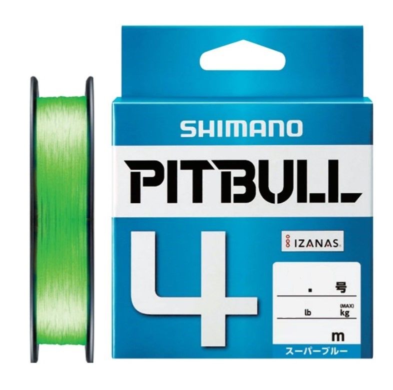 Плетеный шнур Shimano Pitbull 4 200 м  PE # 1,2 Lime Green 0,185 мм — характеристики,
	                                    особенности конструкции