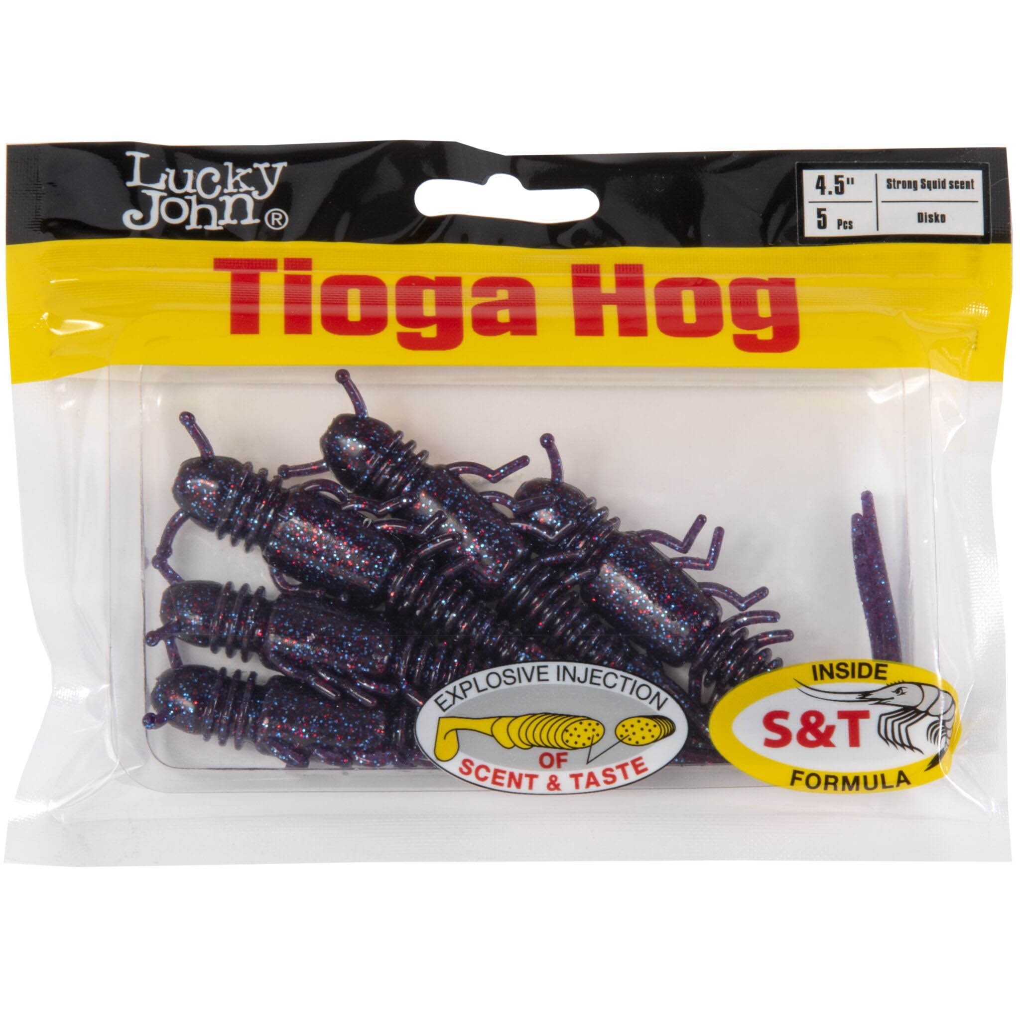 Силиконовая приманка Lucky John Tioga Hog 4.5in 114 мм 5 шт S63 Pro Series  140196-S63 — крупный план
	                                    2