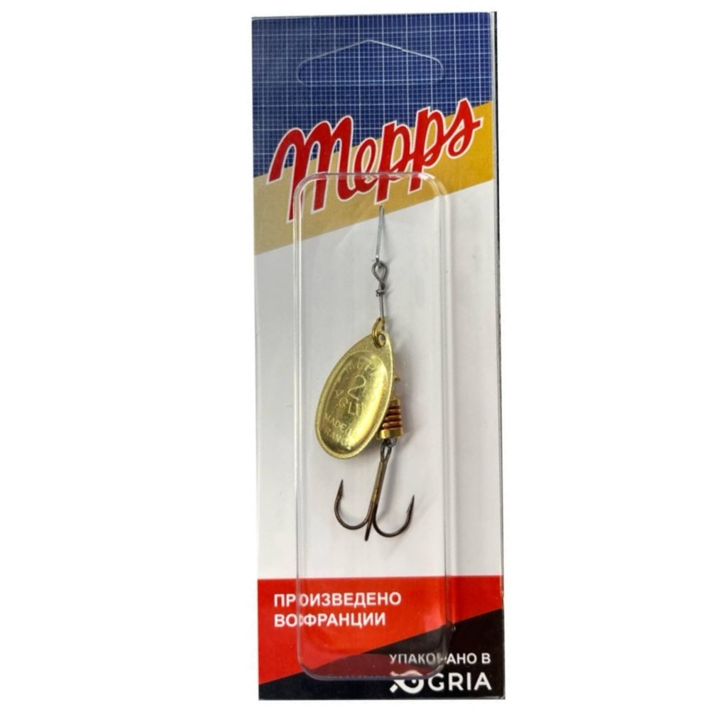 Вращающаяся Блесна Mepps Aglia №2 4,5 гр Gold   a-2-o — крупный план
	                                    1