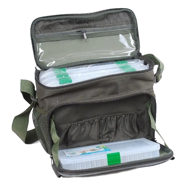 Сумка Fisherbox C106  32х18х18 см  в комплекте 3 коробки Fisherbox 220 и одна 216sh — крупный план
	                                    1