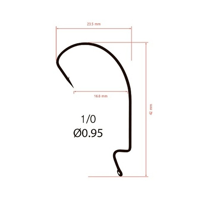 Крючок Офсетный Saikyo BS-3315 №1/0 10 шт BN   BS-3315BN1/0-10 — крупный план
	                                    2