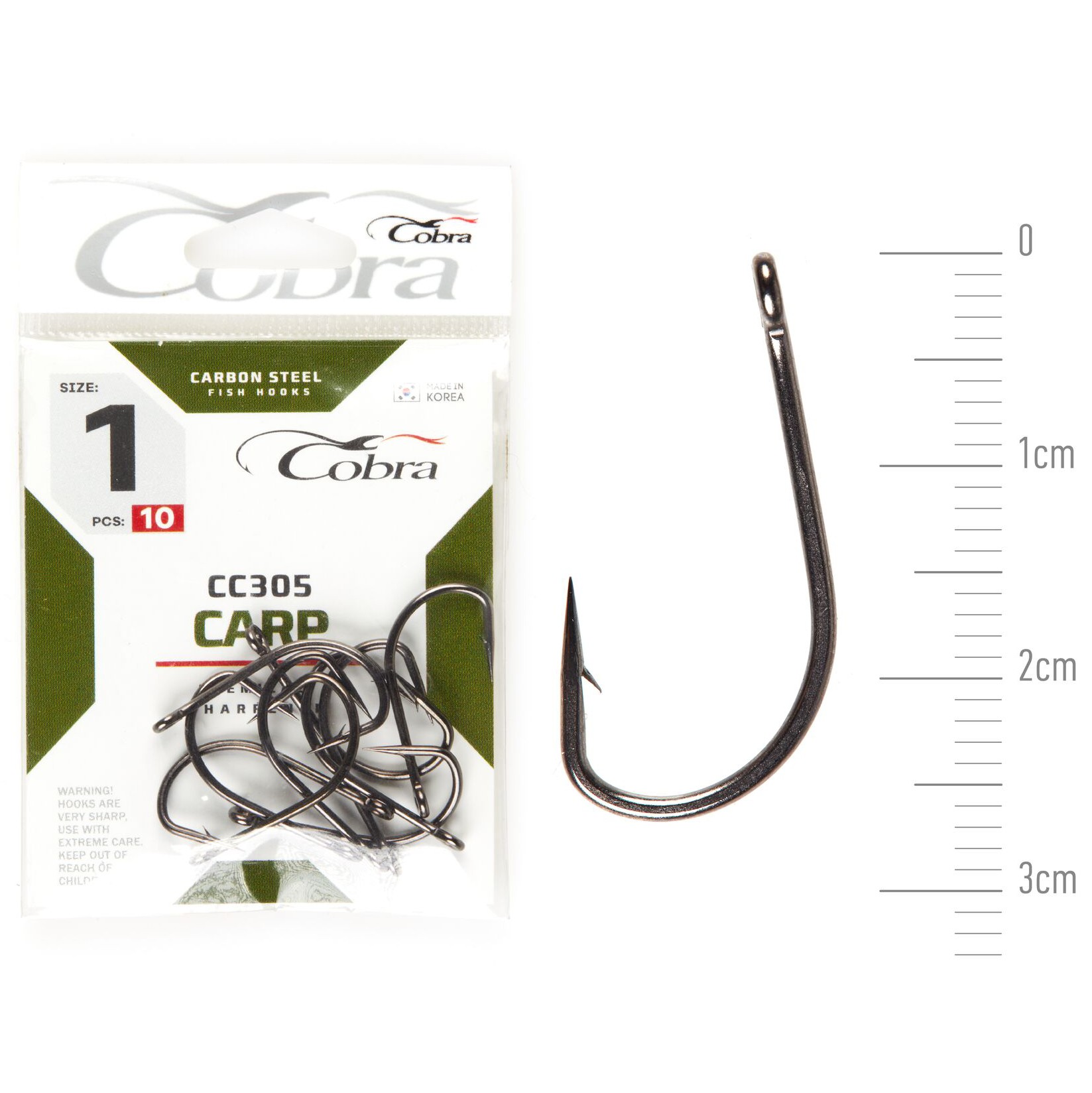 Крючок Одинарный Cobra Carp Kayo Heavy CC305 №1 10 шт    CC305-001 — характеристики,
	                                    особенности конструкции