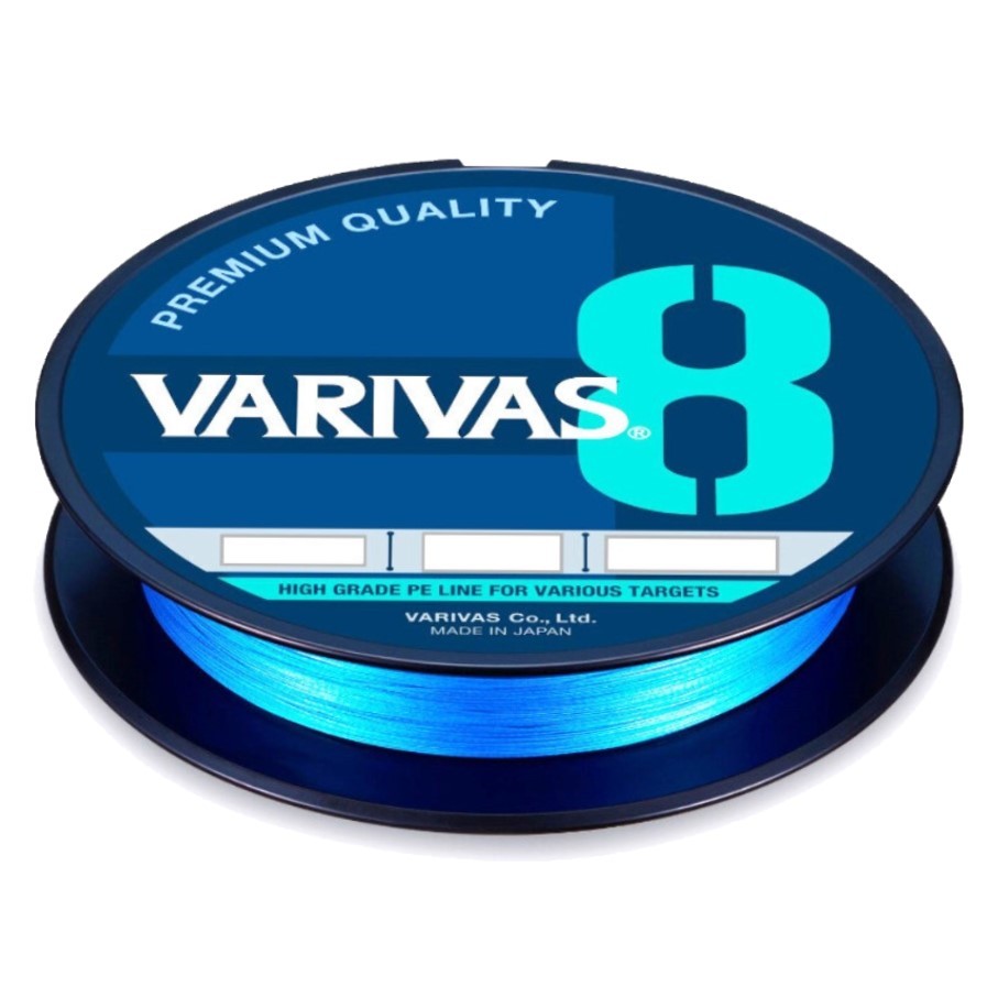Плетеный шнур Varivas X8 150 м  PE # 1 Ocean Blue 0,165 мм — характеристики,
	                                    особенности конструкции
