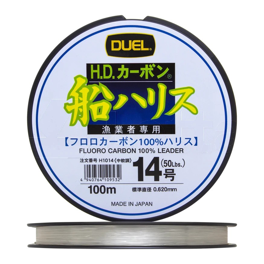 Флюорокарбон Duel H.D. Carbon Fune Leader Fluorocarbon 100% 100 м 0,62 мм    H1014 — характеристики,  особенности конструкции
