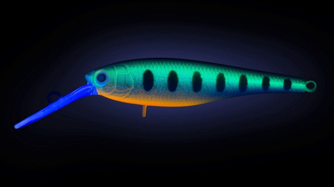 Воблер Strike Pro Diving Beetle 50SP A150-713 UV Blue Silver OB 3,2 гр   JS-324#A150-713 — крупный план
	                                    1