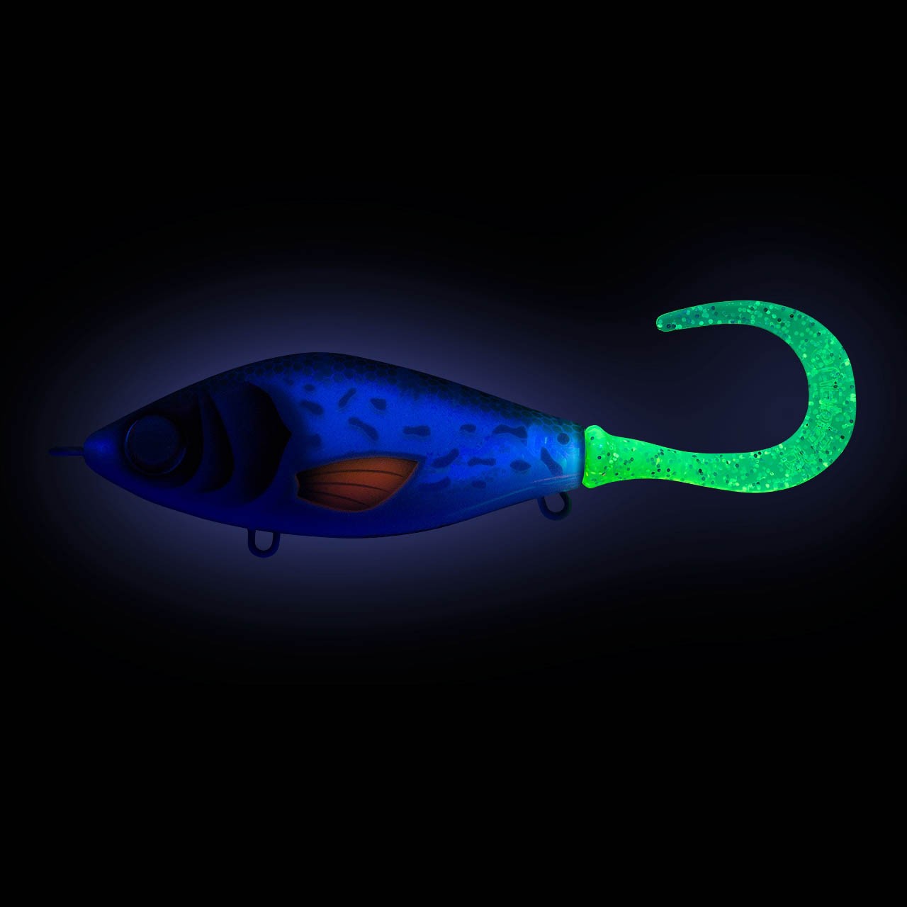 Воблер Strike Pro Guppie Jr TR-002 Glitter Pike Green 70 гр   EG-208A#TR-002 — крупный план
	                                    1