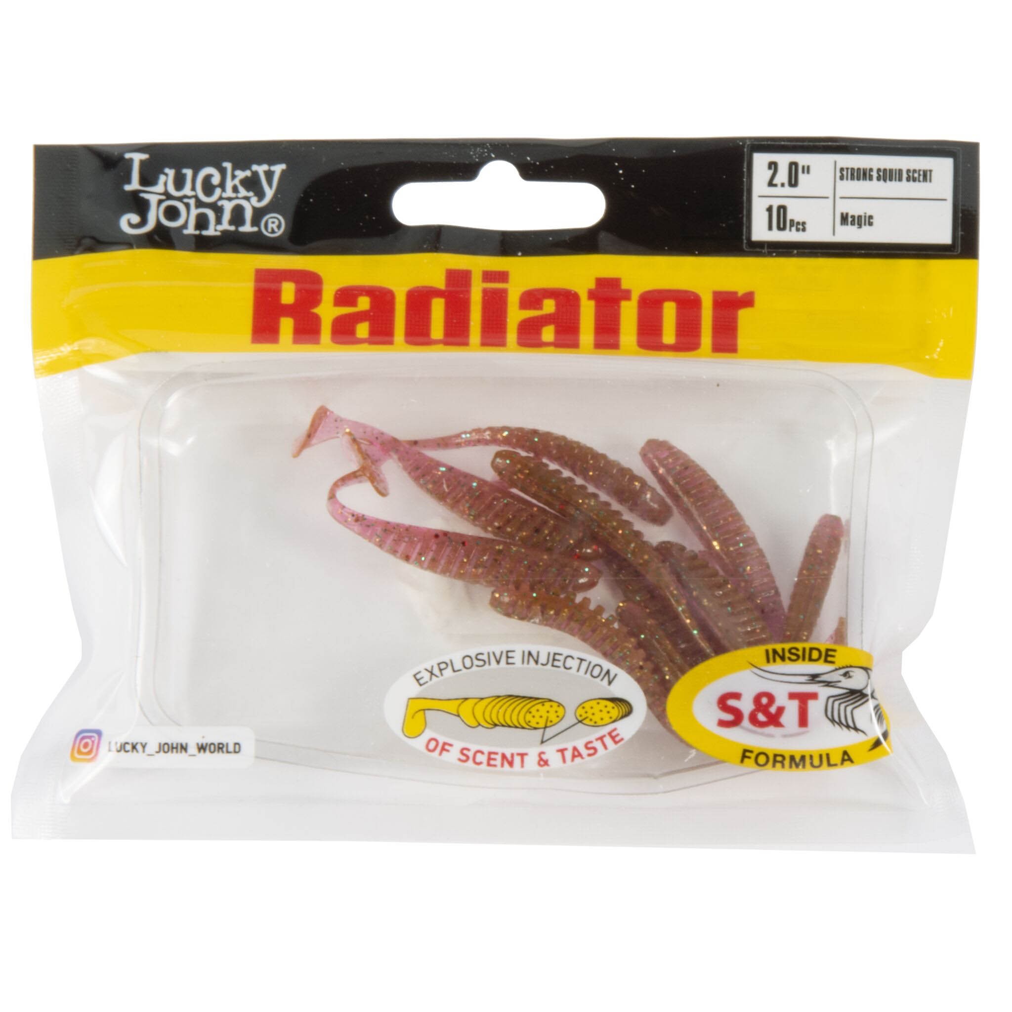 Силиконовая приманка Lucky John Radiator 2.0in 50 мм 10 шт S14 Pro Series  140208-S14 — крупный план
	                                    2