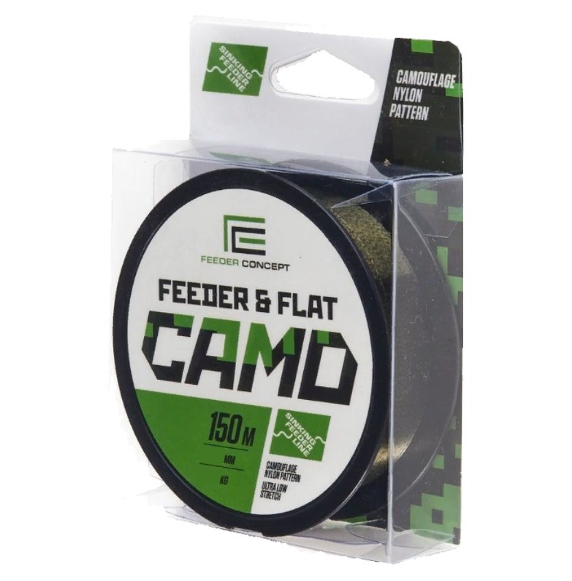 Леска монофильная Feeder Concept Feeder&Flat Camo 150 м 0,22 мм Камуфляж   FC4003-022 — характеристики,
	                                    особенности конструкции