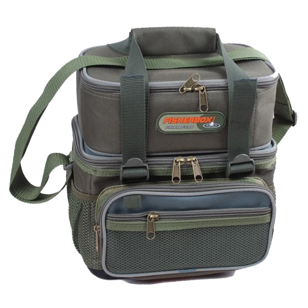 Сумка Fisherbox C108  30х23х29 см  с кофром для катушек + 5 коробок — характеристики,  особенности конструкции