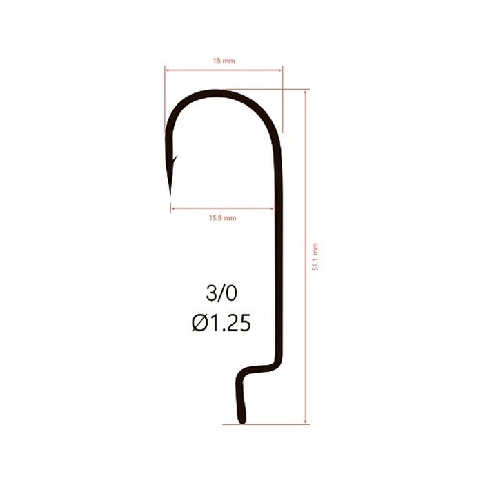 Крючок Офсетный Saikyo BS-2314 №3/0 10 шт BN   BS-2314BN3/0-10 — крупный план
	                                    2