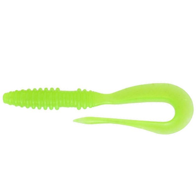 Силиконовая приманка Keitech Mad Wag Mini 2.5 63 мм 12 шт 026 Clear Chartreuse Glow — характеристики,  особенности конструкции