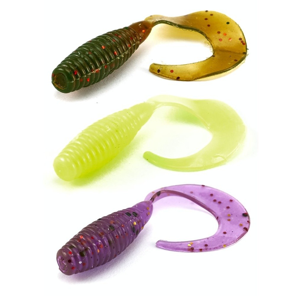 Силиконовая приманка Lucky John Micro Grub 1.0in 25 мм 90 шт MIX1 Pro Series  140159-MIX1 — крупный план
	                                    1