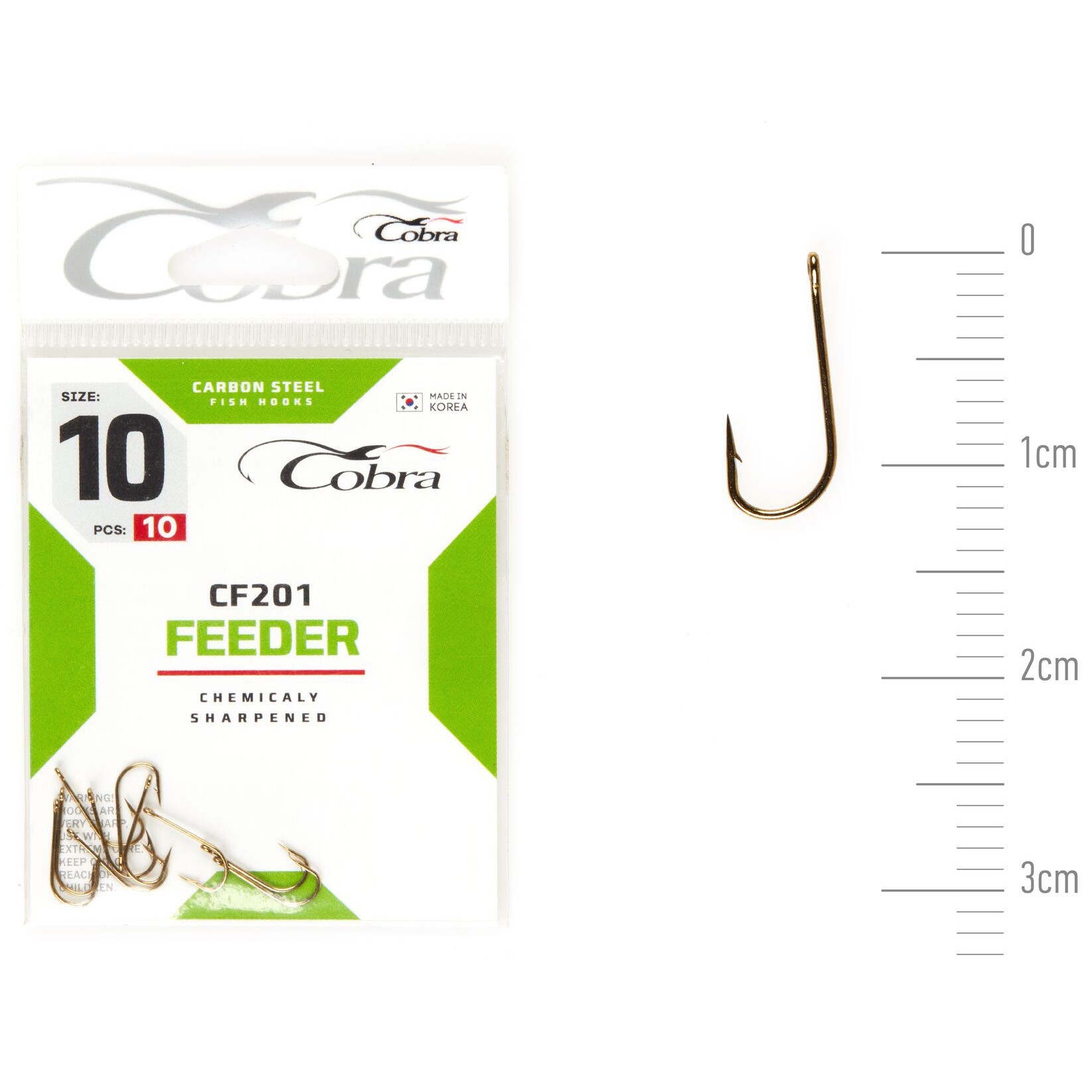 Крючок Одинарный Cobra Feeder Classic CF201 №10 10 шт    CF201-010 — характеристики,
	                                    особенности конструкции