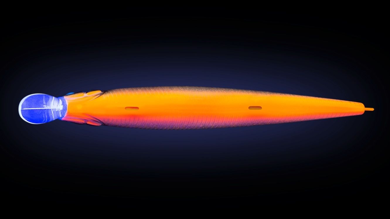 Воблер Strike Pro Inquisitor 110SP A234-SBO-LU Blue Back Silver OB Fluo 16,2 гр   EG-193B-SP#A234-SBO-LU — крупный план
	                                    1