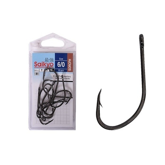 Крючок Одинарный Saikyo Cat Fish H №6/0 10 шт BN   SORCFHBN6/0-10 — характеристики,  особенности конструкции